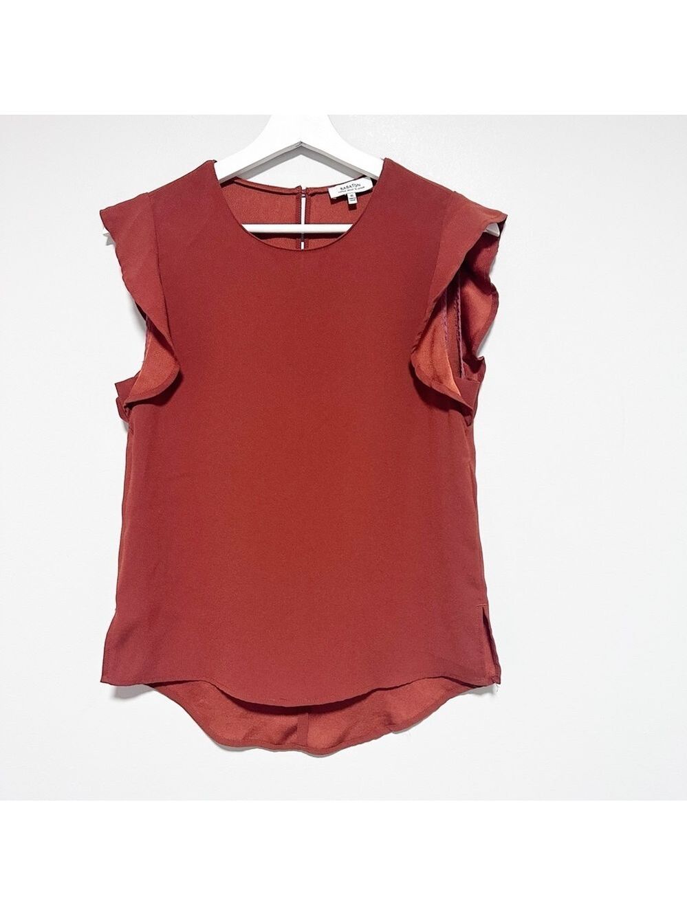 Babaton Terracotta Sleeveless Blouse